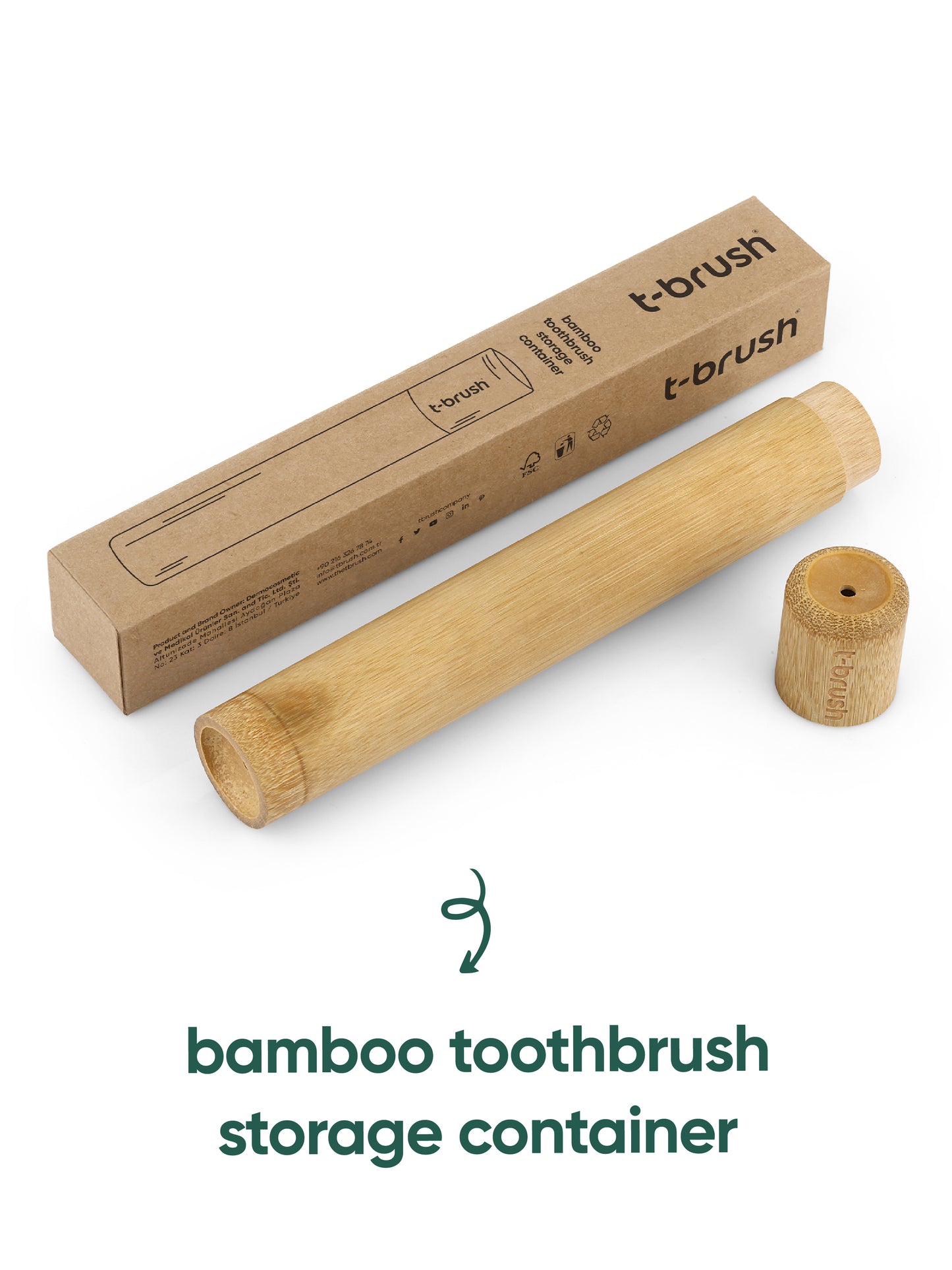 Bamboo Toothbrush Case