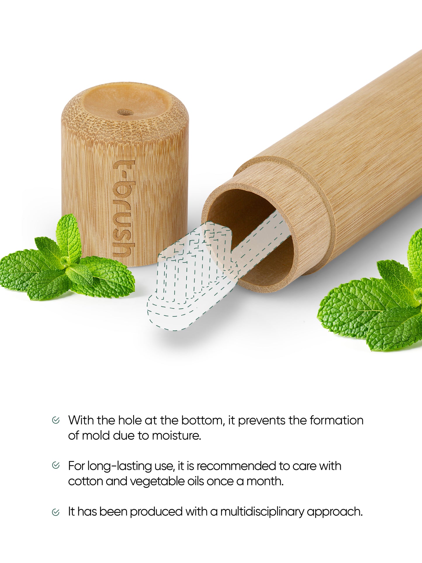 Bamboo Toothbrush Case