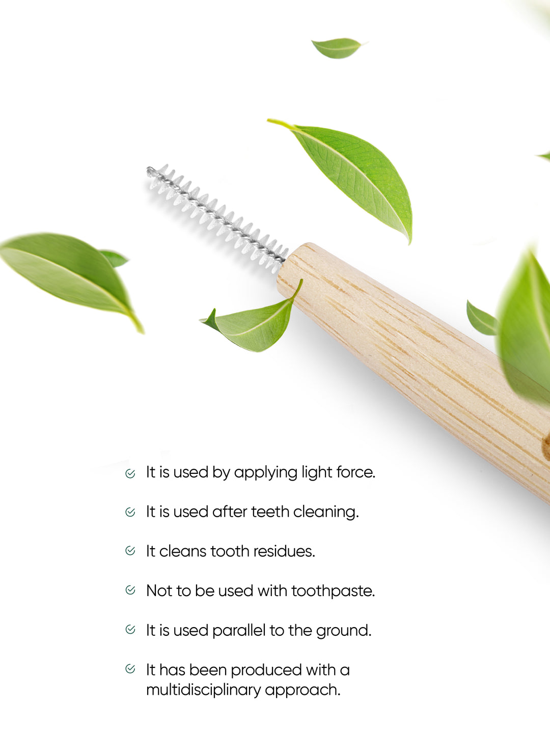 Bamboo Interdental Brush (6 pieces)