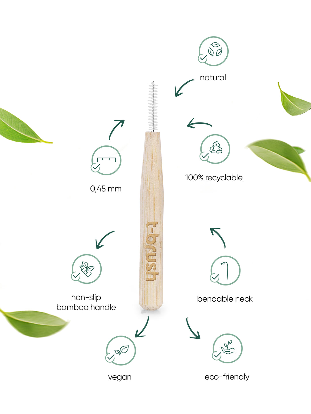 Bamboo Interdental Brush (6 pieces)