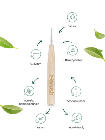 Bamboo Interdental Brush (6 pieces)