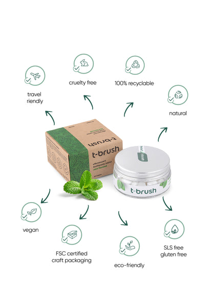 t-brush Mint Tandpasta Tabletten, unique selling point