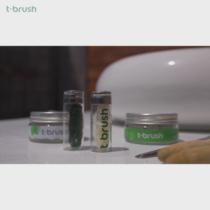 t-brush Mint Tandpasta Tabletten, hoe te gebruiken video